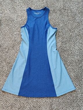 Outdoor Voices Two-Tone Blue Athletic Tank Dress